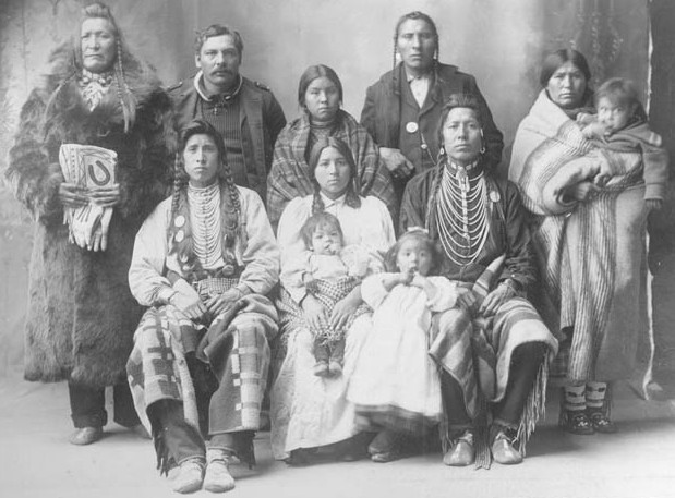 Multigenerational Indigenous family gathering